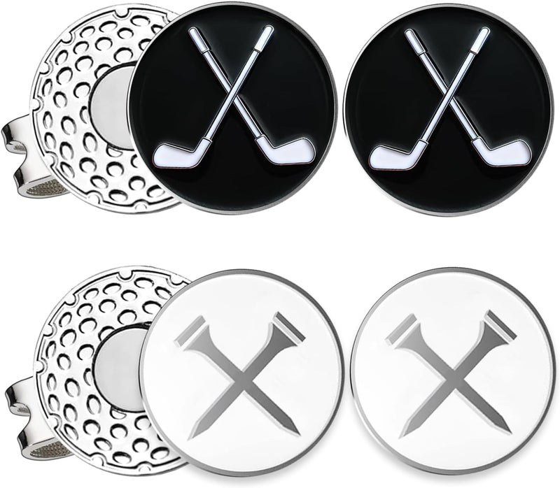 Adhere Golf Ball Markers Personlized Logo Enamel with A Strong Magnetic Hat Clips A Premium Golf Gifts for Golfer - Image 1